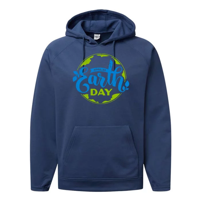 Earth Day April 22nd Awareness Performance Fleece Hoodie