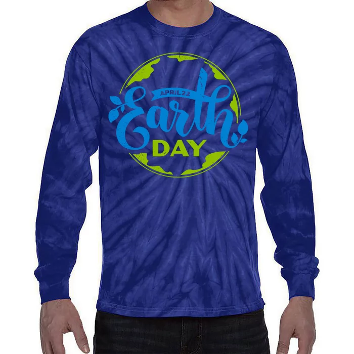 Earth Day April 22nd Awareness Tie-Dye Long Sleeve Shirt