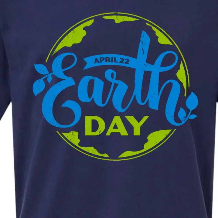 Earth Day April 22nd Awareness Sueded Cloud Jersey T-Shirt