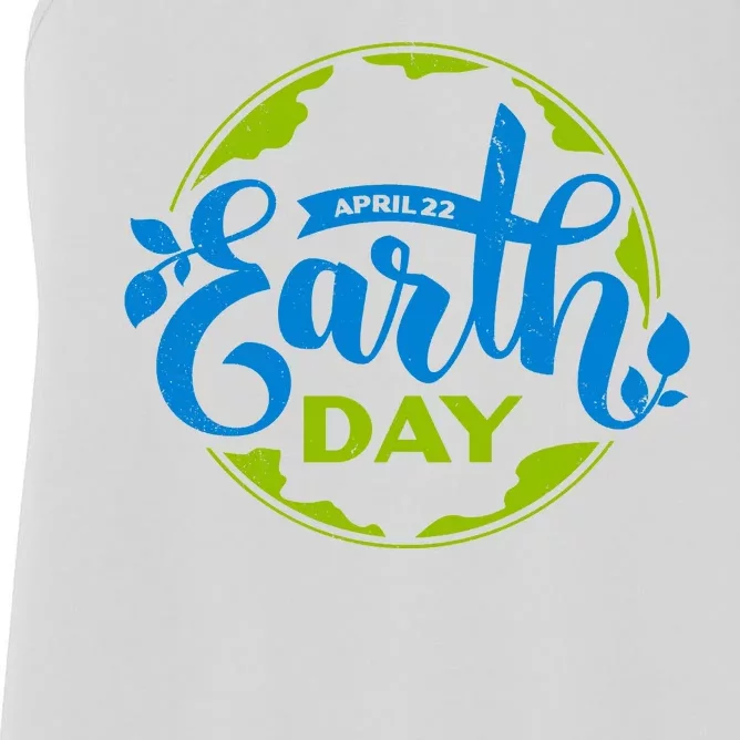 Earth Day April 22nd Awareness Women's Racerback Tank