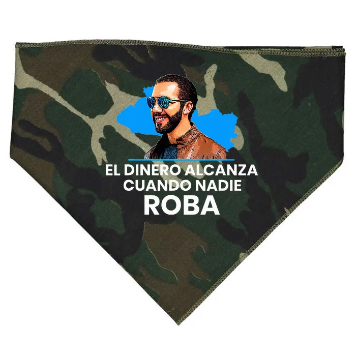 El Dinero Alcanza Cuando Nadie Roba Nayib Bukele USA-Made Doggie Bandana