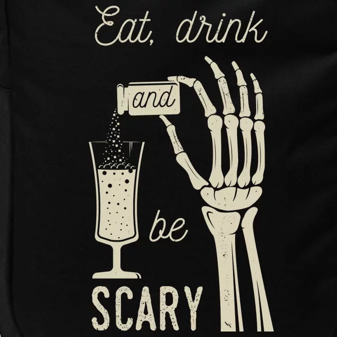 Eat Drink And Be Scary Halloween Party Design Impact Tech Backpack