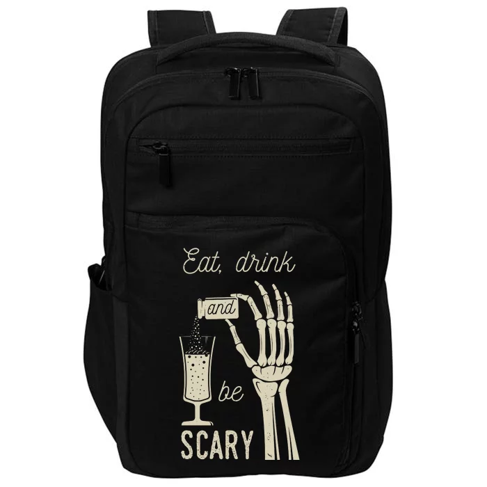 Eat Drink And Be Scary Halloween Party Design Impact Tech Backpack