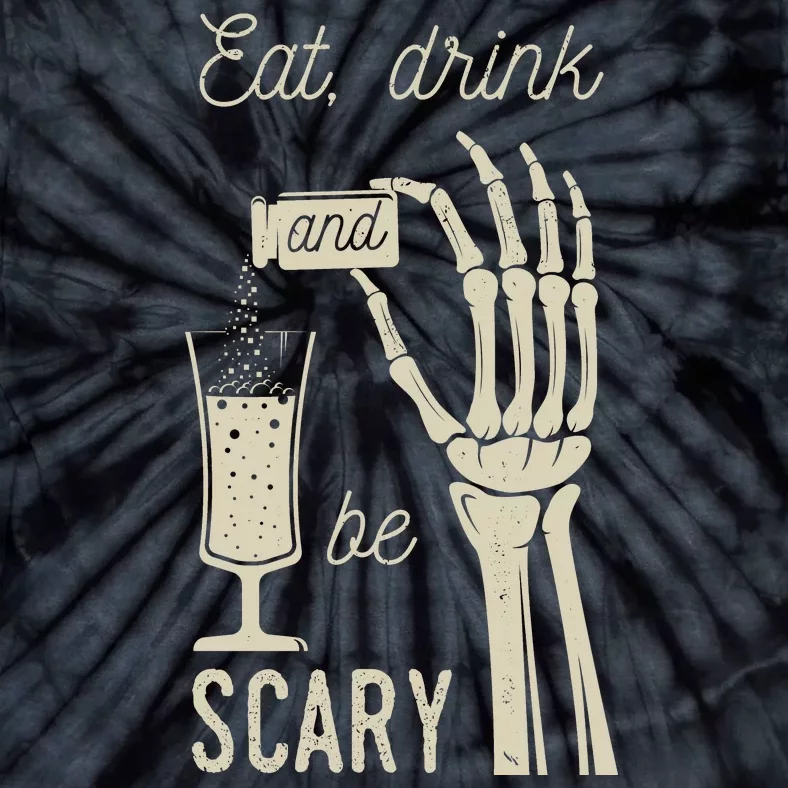 Eat Drink And Be Scary Halloween Party Design Tie-Dye T-Shirt