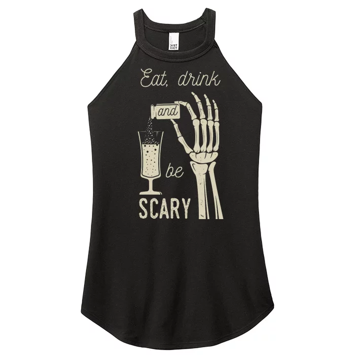 Eat Drink And Be Scary Halloween Party Design Women’s Perfect Tri Rocker Tank