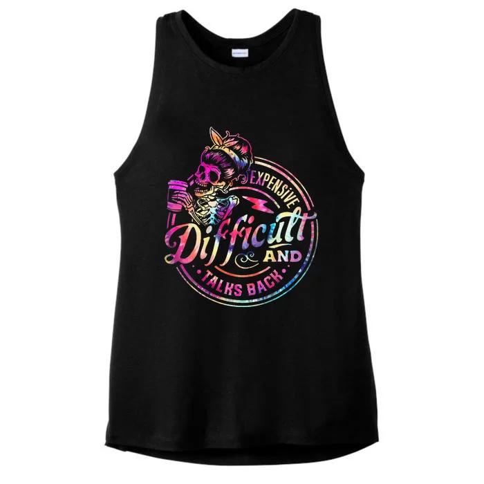 Expensive Difficult And Talks Back Mothers Day Ladies Tri-Blend Wicking Tank