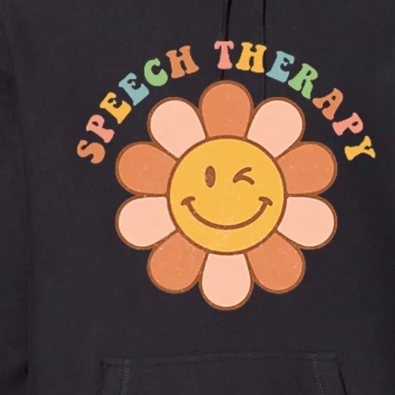 Everyone Deserves A Voice Speech Therapy Love Flowers Retro Premium Hoodie