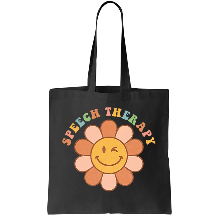 Everyone Deserves A Voice Speech Therapy Love Flowers Retro Tote Bag