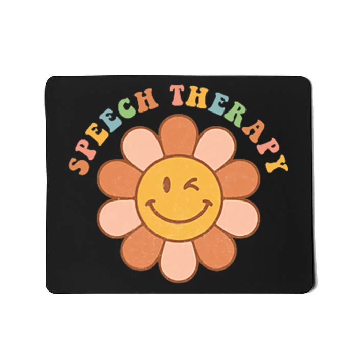 Everyone Deserves A Voice Speech Therapy Love Flowers Retro Mousepad