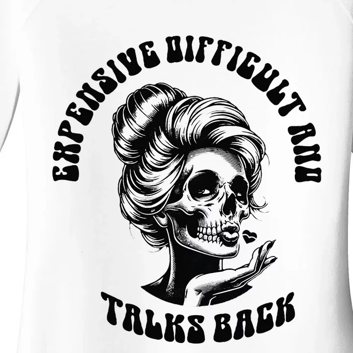 Expensive Difficult And Talks Back Messy Bun Women's Perfect Tri Tunic Long Sleeve Shirt