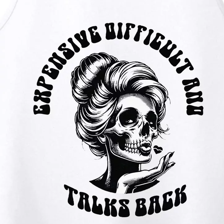 Expensive Difficult And Talks Back Messy Bun Performance Tank