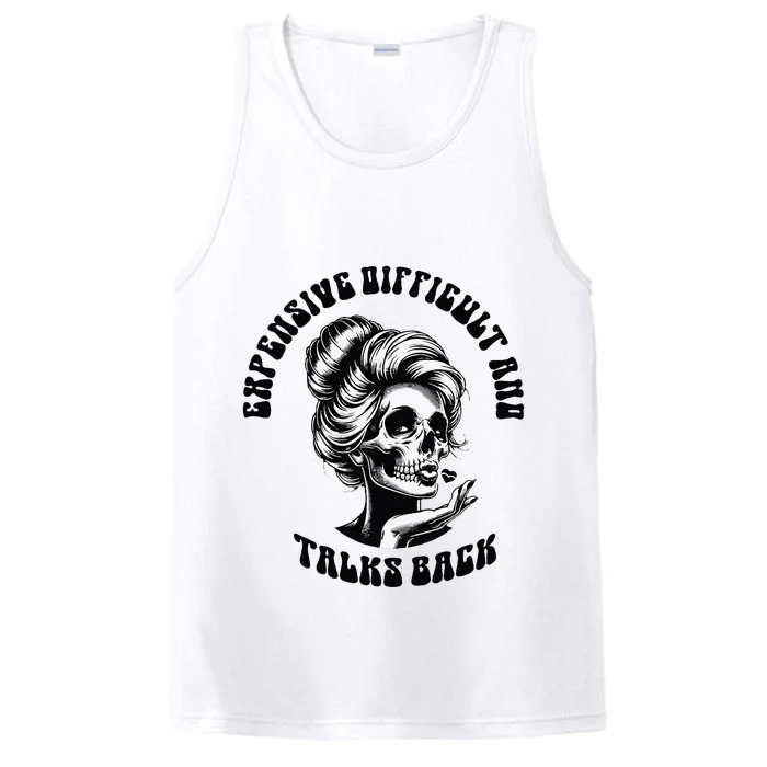 Expensive Difficult And Talks Back Messy Bun Performance Tank