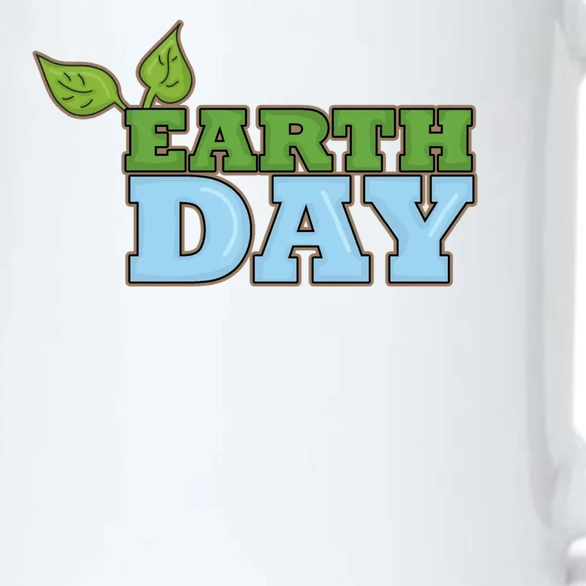 Earth Day Awareness Logo Black Color Changing Mug