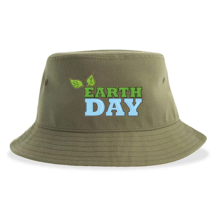 Earth Day Awareness Logo Sustainable Bucket Hat