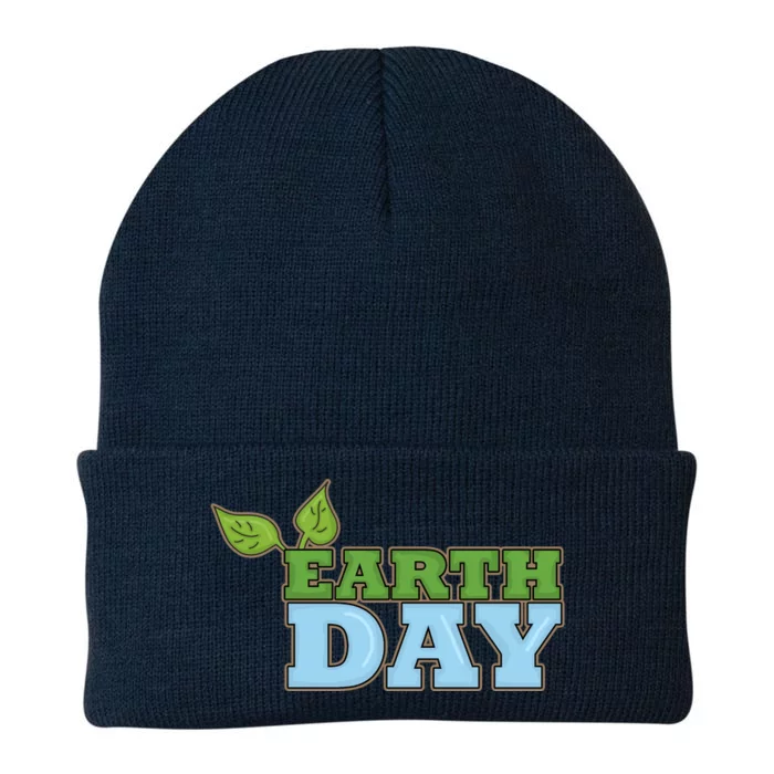 Earth Day Awareness Logo Knit Cap Winter Beanie