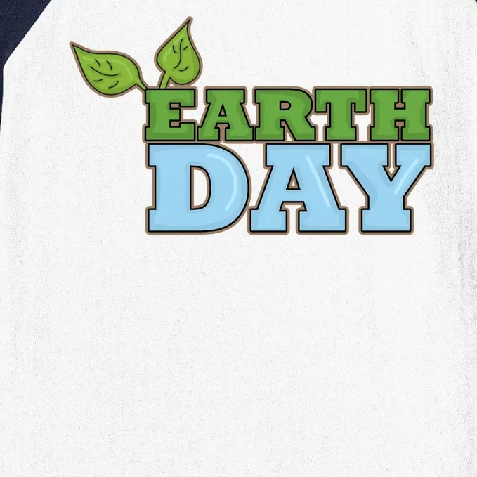 Earth Day Awareness Logo Baseball Sleeve Shirt