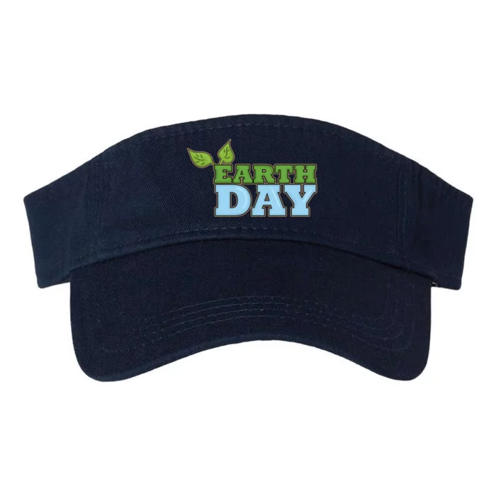 Earth Day Awareness Logo Valucap Bio-Washed Visor