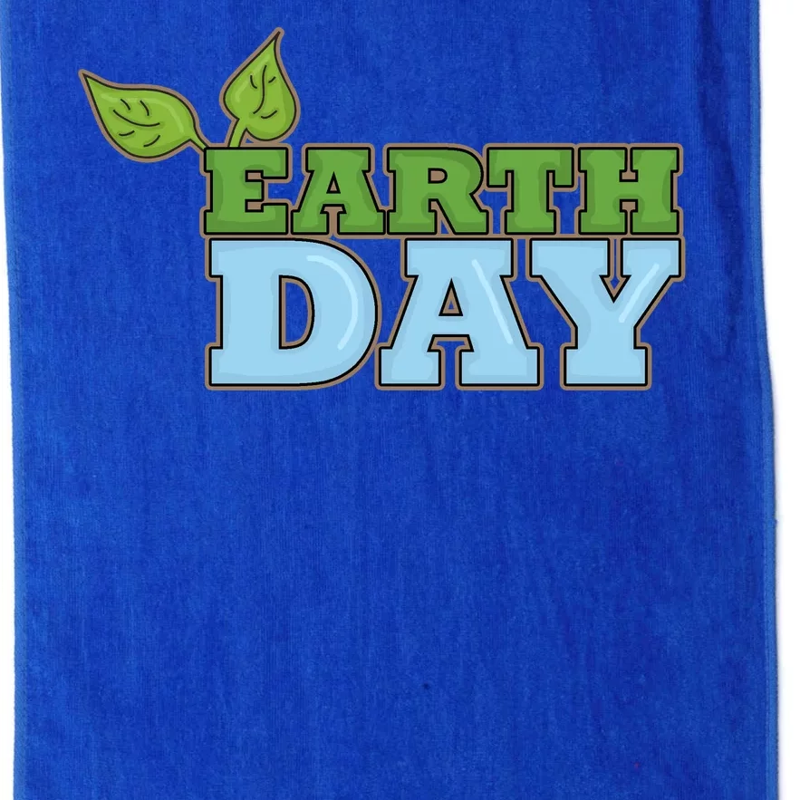 Earth Day Awareness Logo Platinum Collection Golf Towel