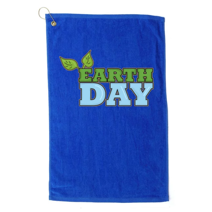 Earth Day Awareness Logo Platinum Collection Golf Towel