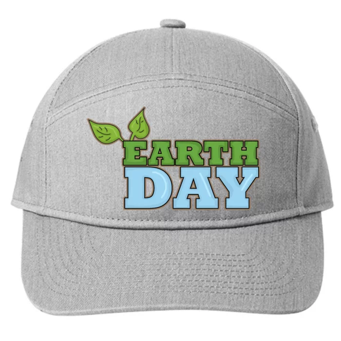 Earth Day Awareness Logo 7-Panel Snapback Hat