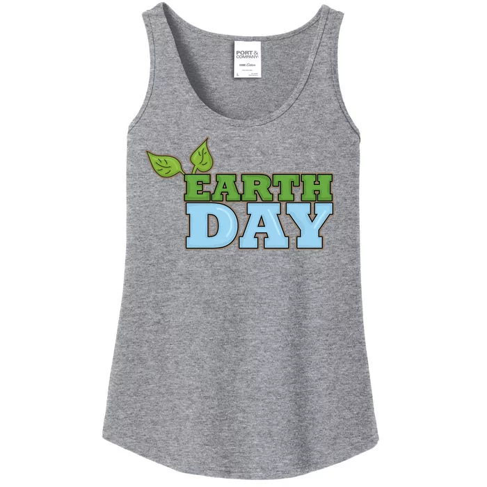 Earth Day Awareness Logo Ladies Essential Tank