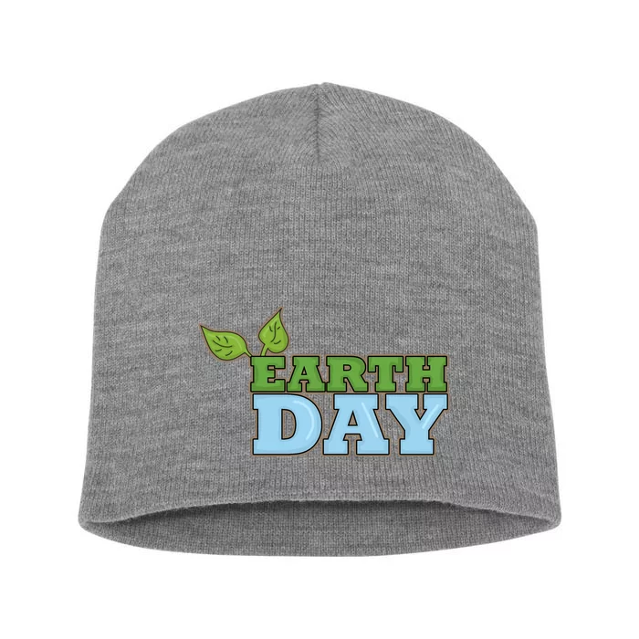 Earth Day Awareness Logo Short Acrylic Beanie