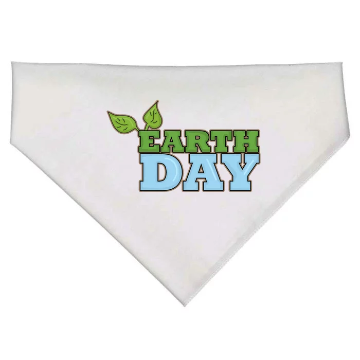 Earth Day Awareness Logo USA-Made Doggie Bandana