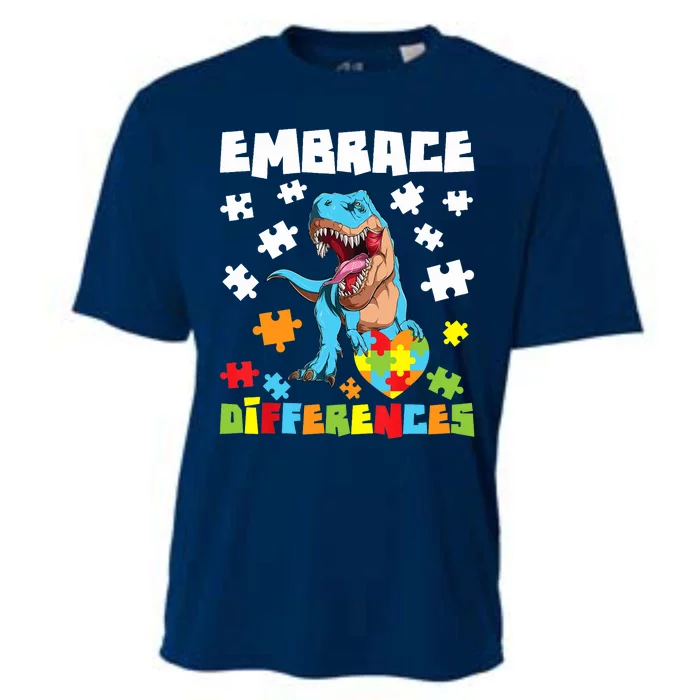 Embrace Differences Autistic Puzzle Autism Awareness Cooling Performance Crew T-Shirt