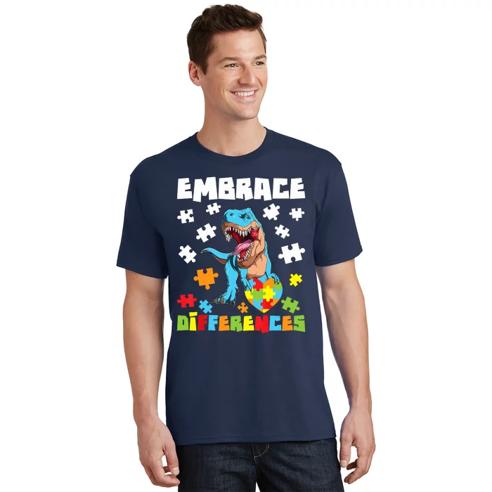 Embrace Differences Autistic Puzzle Autism Awareness T-Shirt