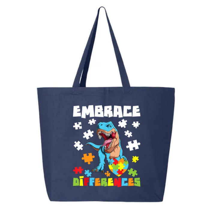 Embrace Differences Autistic Puzzle Autism Awareness 25L Jumbo Tote