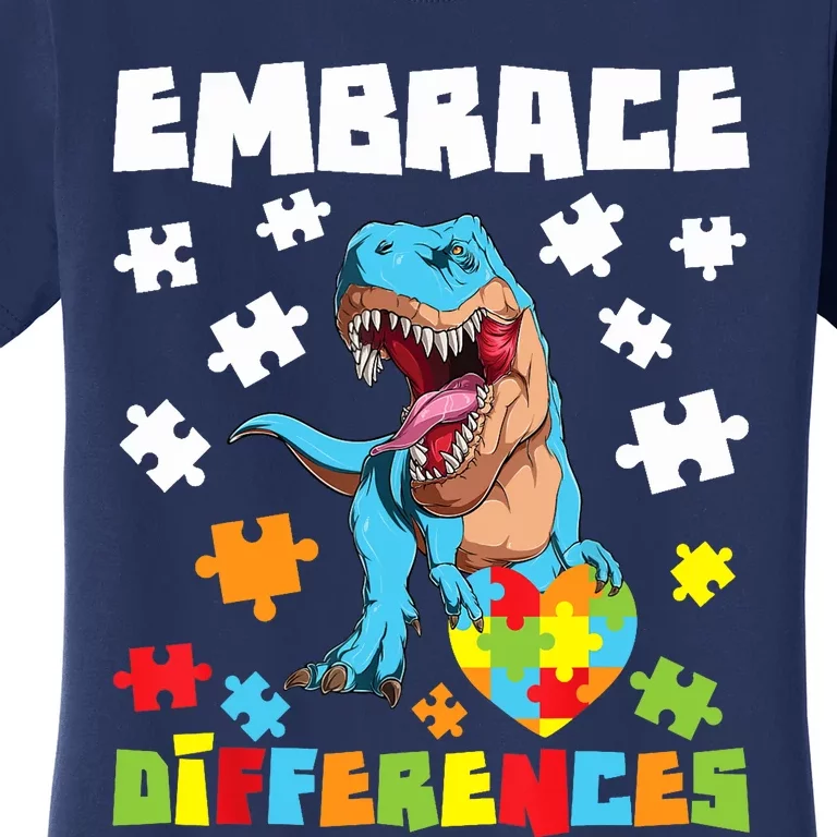 Embrace Differences Autistic Puzzle Autism Awareness Women's T-Shirt