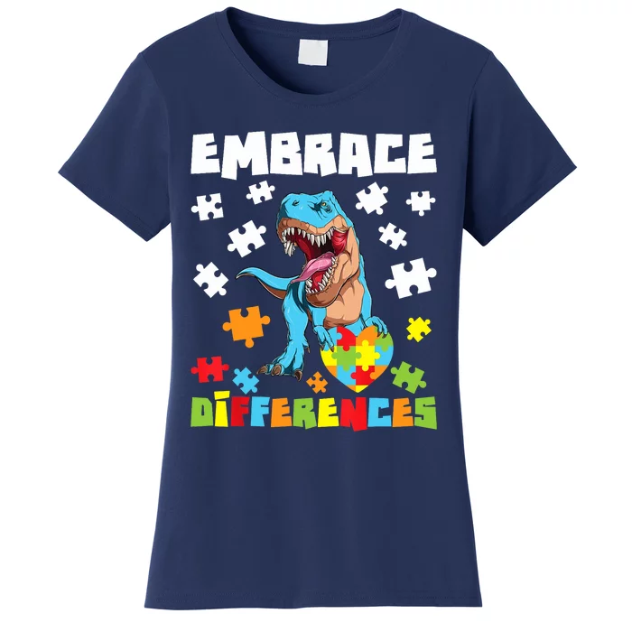 Embrace Differences Autistic Puzzle Autism Awareness Women's T-Shirt