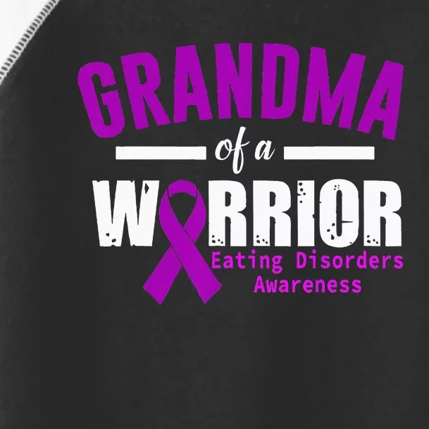 Eating Disorders Awareness Grandma Support Purple Ribbon Toddler Fine Jersey T-Shirt