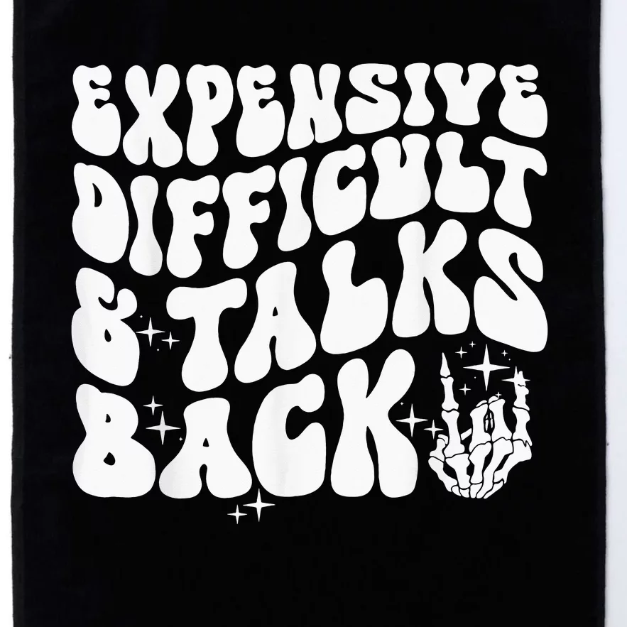 Expensive Difficult And Talks Back Groovy Platinum Collection Golf Towel