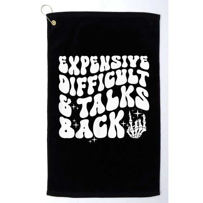 Expensive Difficult And Talks Back Groovy Platinum Collection Golf Towel