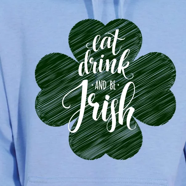 Eat Drink And Be Irish Saint Patricks Unisex Surf Hoodie