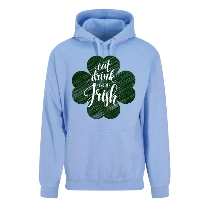 Eat Drink And Be Irish Saint Patricks Unisex Surf Hoodie