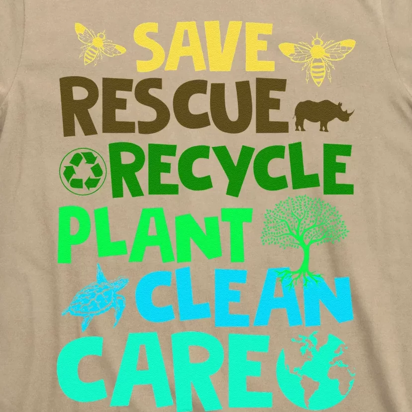 Earth Day April 22 Clean Earth Save Planets Rescue Animals T-Shirt