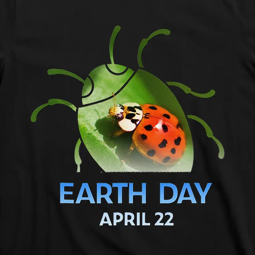 Earth Day April 22 Ladybug Silhouette Gift Cute T-Shirt