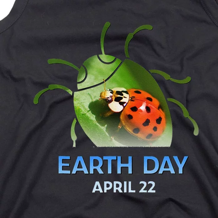 Earth Day April 22 Ladybug Silhouette Gift Cute Tank Top