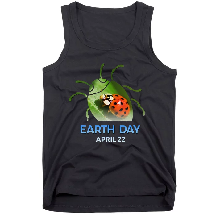 Earth Day April 22 Ladybug Silhouette Gift Cute Tank Top