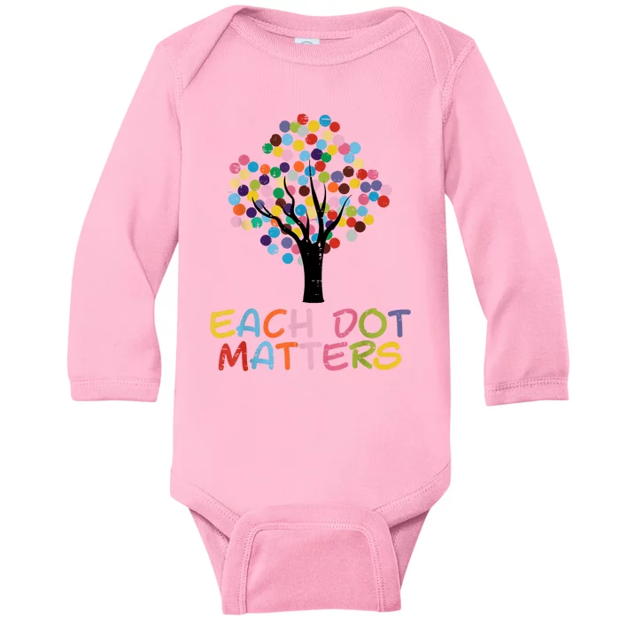 Each Dot Art Matters Tree Dots Day Baby Long Sleeve Bodysuit