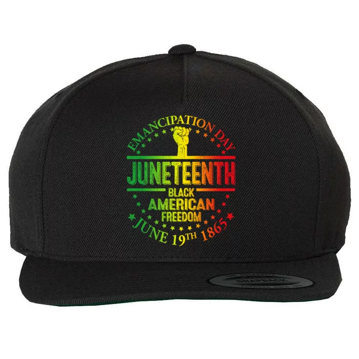 Ecipation Day African Juneteenth 1865 Black Freedom Day Gift Wool Snapback Cap