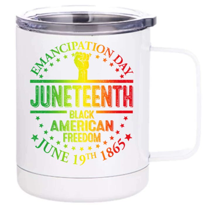 Ecipation Day African Juneteenth 1865 Black Freedom Day Gift Front & Back 12oz Stainless Steel Tumbler Cup