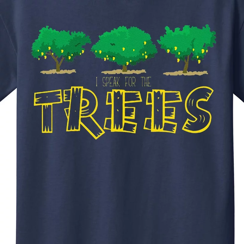 Earth Day Awareness Speak For The Trees Environment Kids T-Shirt