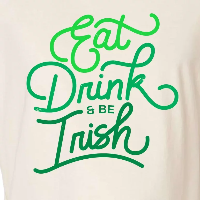 Eat Drink And Be Irish Festive St Patrick's Day Garment-Dyed Women's Muscle Tee