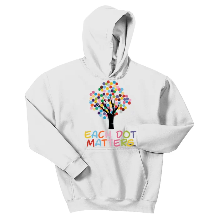 Each Dot Art Matters Tree Dots Day Girl Boy Kids Hoodie