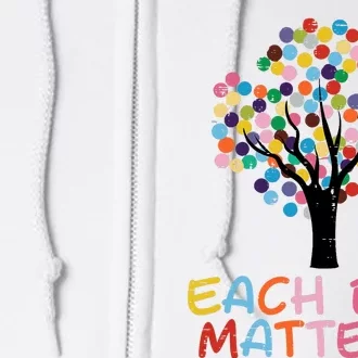 Each Dot Art Matters Tree Dots Day Girl Boy Full Zip Hoodie