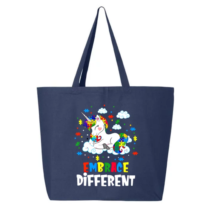 Embrace Differences Autism Awareness Unicorn Gift 25L Jumbo Tote