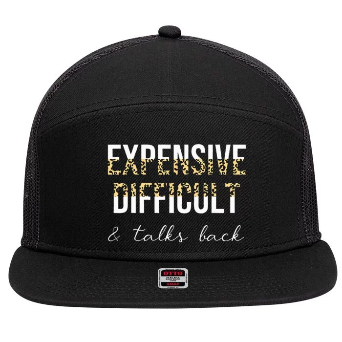 Expensive Difficult And Talks 7 Panel Mesh Trucker Snapback Hat